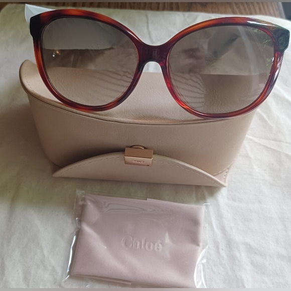Chloe Accessories - NWT Chloe Tortoiseshell Cat Eye Sunglasses+Case+Box+COA CE668SA 219 59▪︎15 135